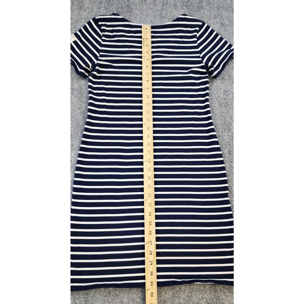 Joules Dress Womens 4 Blue Striped Riviera V-Neck Jersey Coastal Preppy Summer - Picture 5 of 12